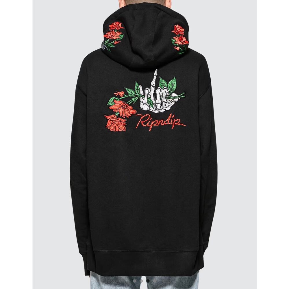 0209 RIPNDIP Dead Rose Pullover Hoodie Black Size L Streetwear Skate